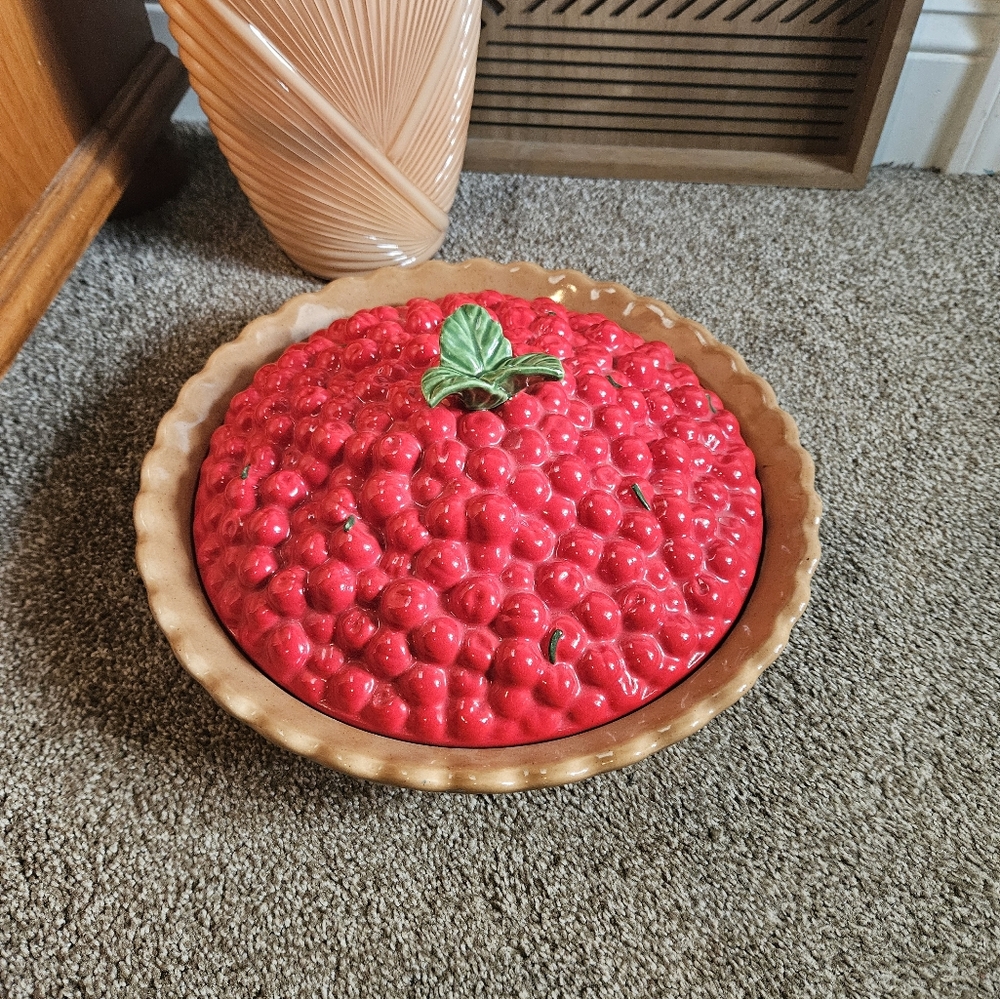 ✨️VINTAGE TREASURE CRAFT 13INCH PIE KEEPER✨️